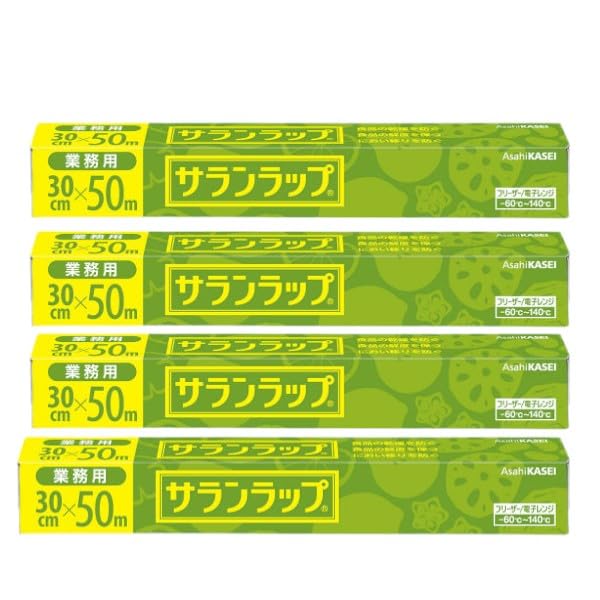 

Пленка Asahi Kasei Saran Wrap 30 см x 50 м, набор из 4 шт. [Оптовая закупка]