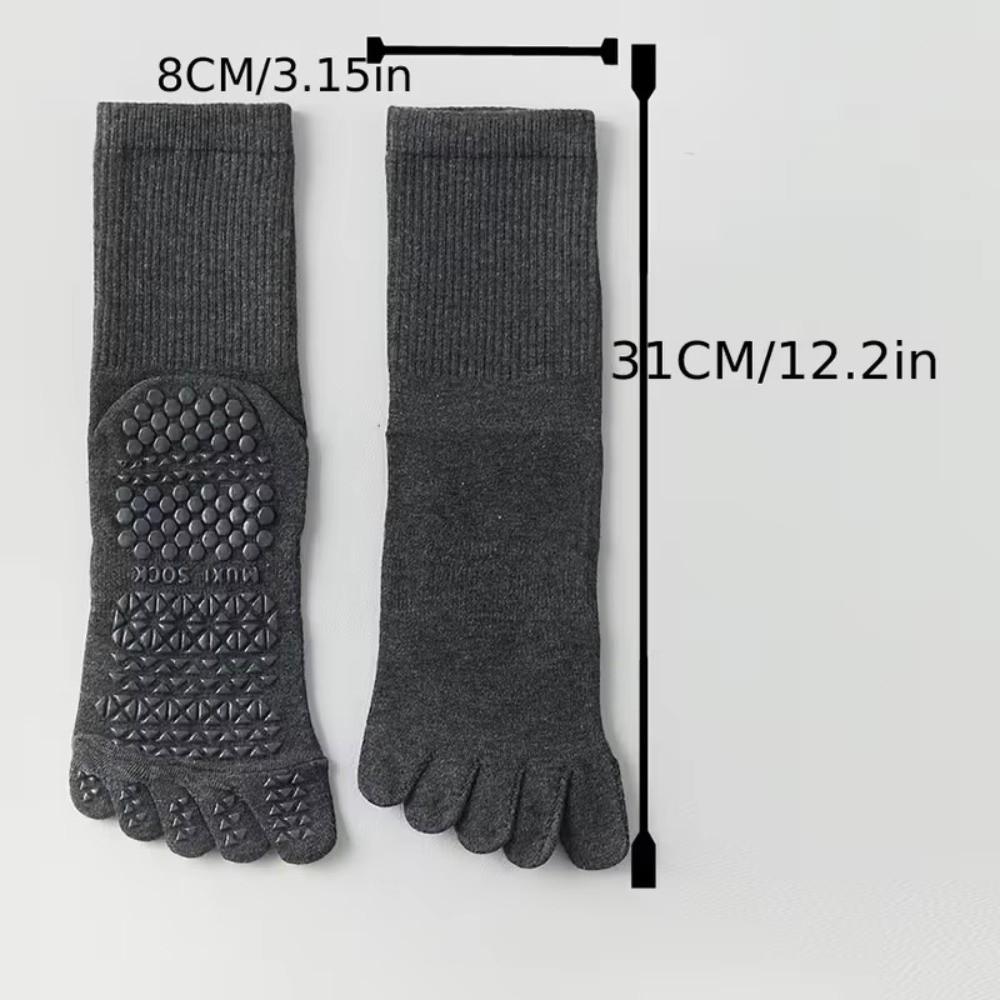Breathable Yoga Socks Cotton Anti-Skid Floor Sock Sports Men's Five-Toe Socks Indoor Pilates Sock