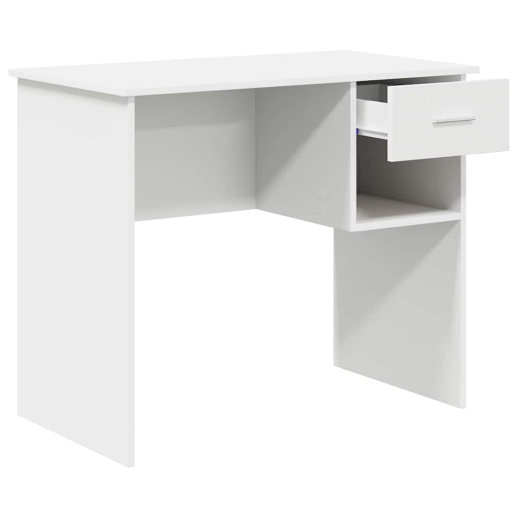 White Desk with Drawers 90 x 49 x 75 cm Engineered Wood