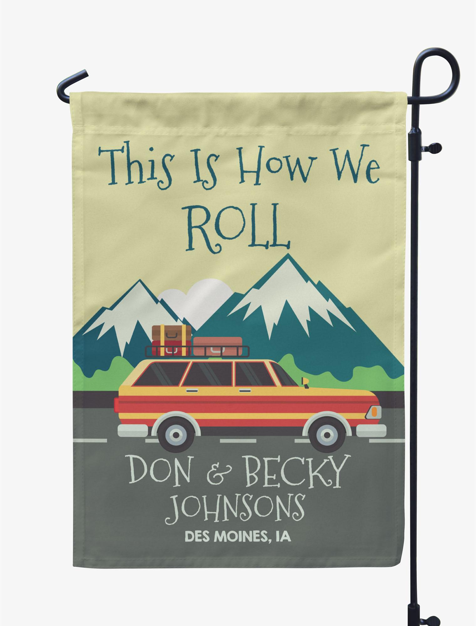 

Printtoo Tan This Is How We Roll Family Camping Car CampingA FlagA Custom Personalized CampingA FlagsA For Campers Double Sided 12.5 x 18 Inches дубильная кора
