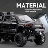 1:24 Scale Raw Metal T-Rex & Mammoth Pickup Truck Model Large Alloy Off-Road Vehicle Pull Back Collectible Figurine & Gift