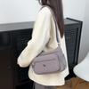 Damen Umhängetasche mit mehreren Fächern, Umhängetasche, einfarbig, Muttertasche