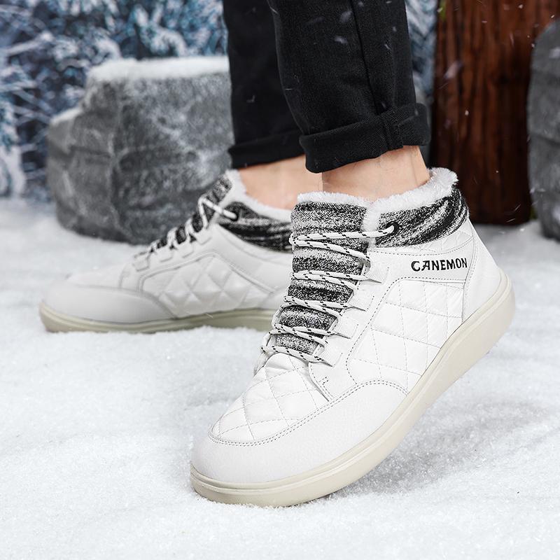 TUINANLE Winter Thick Bottom Plush Fur Snow shoes Warm Cotton Shoes Women's Casual Lace Up Keep Warm sneakers