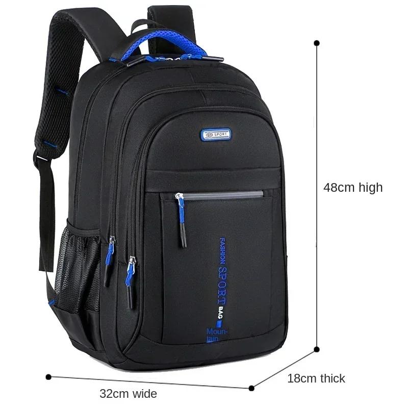 Men'S Backpack Oxford Business Computer Bag Waterproof Backpack Leisure Travel Backpack High School Student Backpack For Man