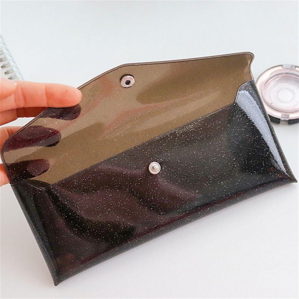 Glitter PVC Pencil Bags Waterproof Stationary Organizer Students Children Pencil Case Cosmetic Bag