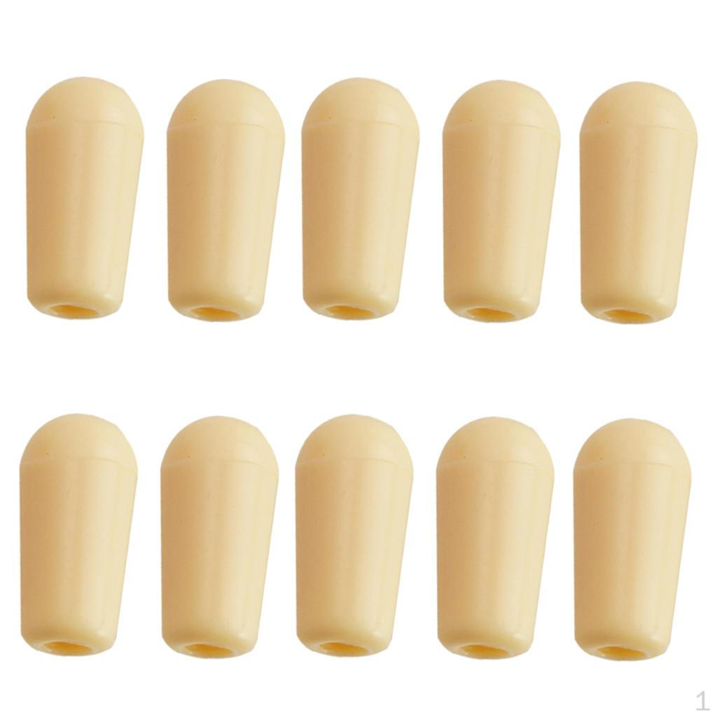 10 Pieces Plastic Toggle Switches Knobs Cap for LP Electric Guitar Accessory 4mm Beige