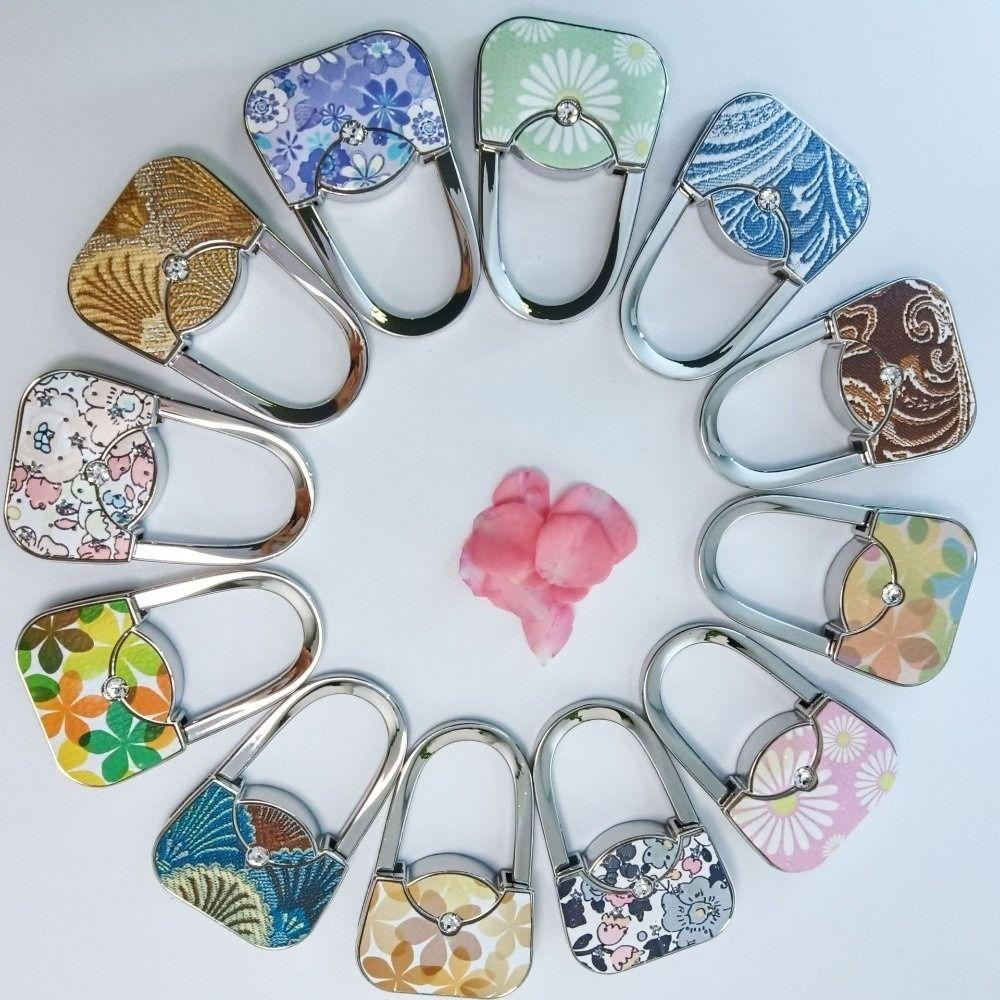Foldable Handbag Hook Cute Shape Lovely Design Purse Hanger Holder Portable Alloy Material Folding Bag Hook Home Decoration