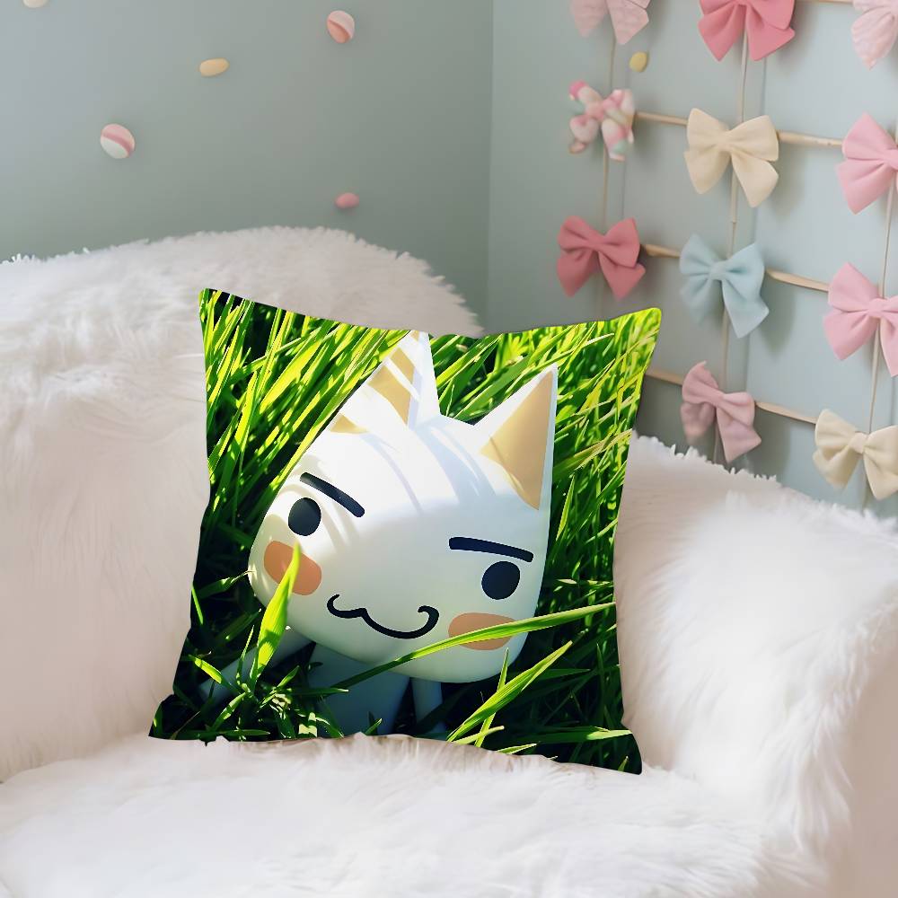 

Cute TToro IInoue Case Plush Fabric Soft Pillowcase Double Sided Print Cushion Cover Household Gifts 40x40CM(16x16in)
