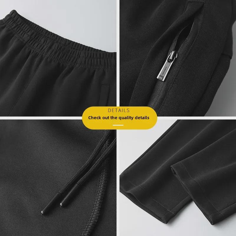 Men's Plus Size Stand Collar Cardigan Sports Suit - Autumn 2023 Casual Fitness Two-Piece Set