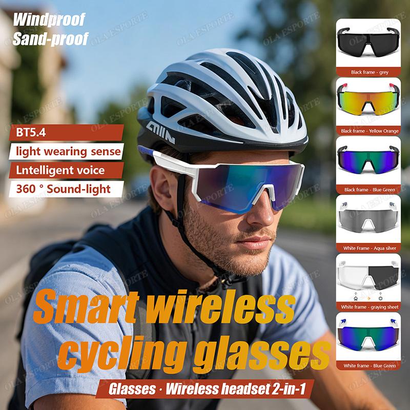 Cycling Bluetooth Smart Glasses Technology Audio Call Remote Headset Sunglasses Sports Riding Music Headphones Smart Glasses New