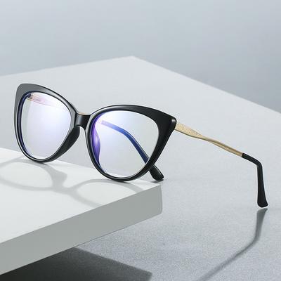Women Photochromic Optical Glasses Men Anti Blue Light Cat Eye Eye Glasses Unisex Anti Radiation Eyewear