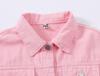 Damen Rosa Frühling Locker Geschnittene Jeansjacke - Kurz, Langärmlig, Übergröße, Lässiger Koreanischer Stil