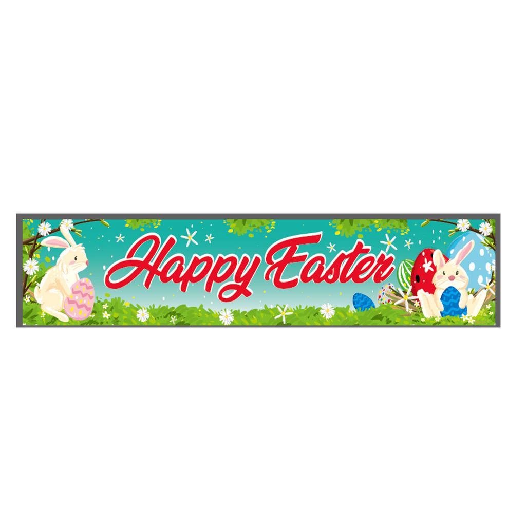 300 * 50Cm Easter Courtyard Porch Fence Decorative Banner Rabbit Egg Poster Custom