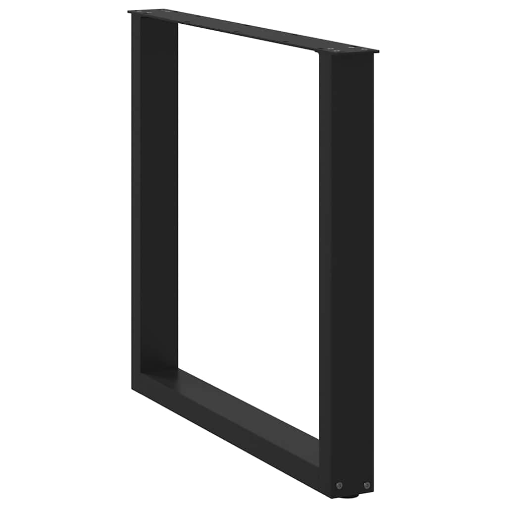 Coffee Table Legs, 2 Pcs., Black, 80X(72-73) Cm, Steel