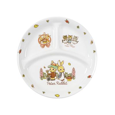 OGISO Usado en guardería Porcelana reforzada plato de almuerzo conveniente plato de 22 cm Peter Rabbit Kawaii 17267610B100 [Oficial] escuelas! de 3 partes