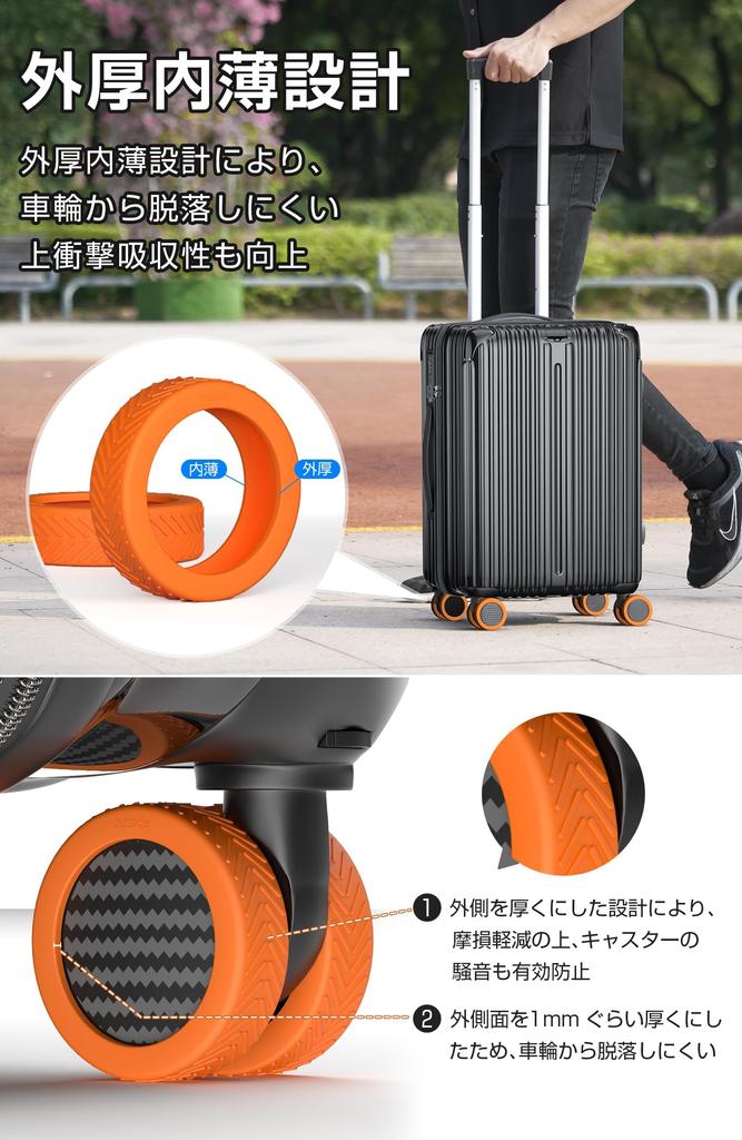 Caster Cover, Set of 8, Suitcase Tire Cover, Wheel Cover