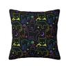 Colorful Cartoon Kitten Cat Throw Pillow Case Home Decorative Luxury Cushions Cover For Sofa Car Square Polyester Pillowcase