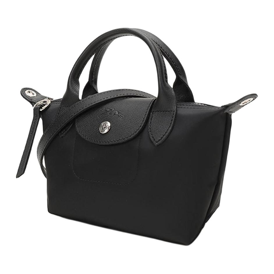 New LONGCHAMP Le Pliage Néo Canvas Dumpling Bag, One Shoulder Handbag Mini Women's Black 1500598001