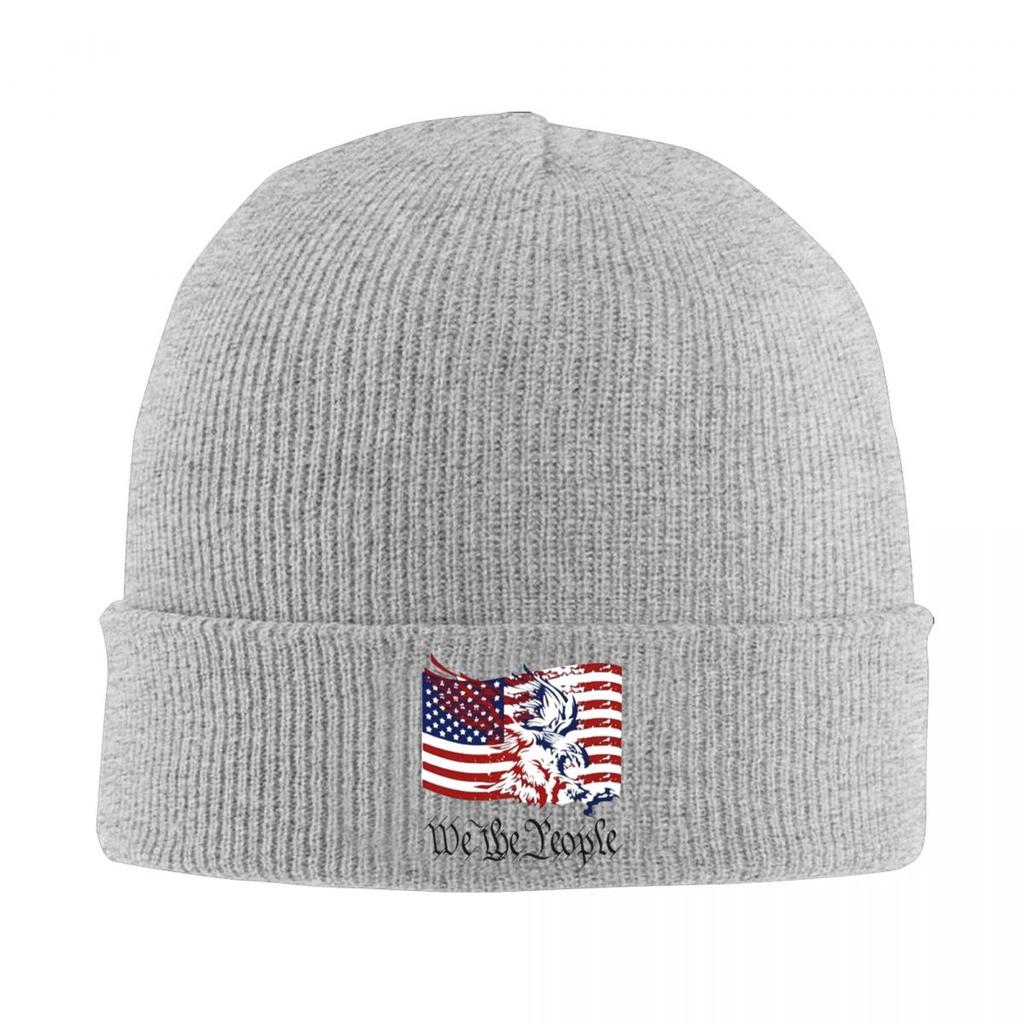 American Eagle Print Warm Knitted Cap Winter Knit Bonnet Hat Skullies Beanies Hip Hop Caps for Unisex