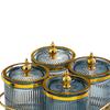 Dry Fruit Tray with Lid Appetizer Serving Plate Food Storage Container Snacks Dish Divided Nut Bowl