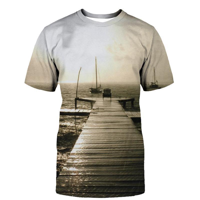 

Мужская повседневная футболка с коротким рукавом, 3D-серия «Море/Рыбалка/Рыбы» 6XL