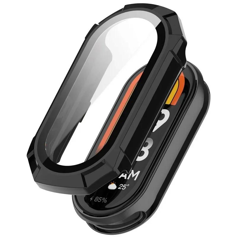 Tempered glass+Case for Xiaomi mi band 9/8/7 PC bumper screen protector smartwatch miband 6/5/4 HD film+Cover on smart band 8