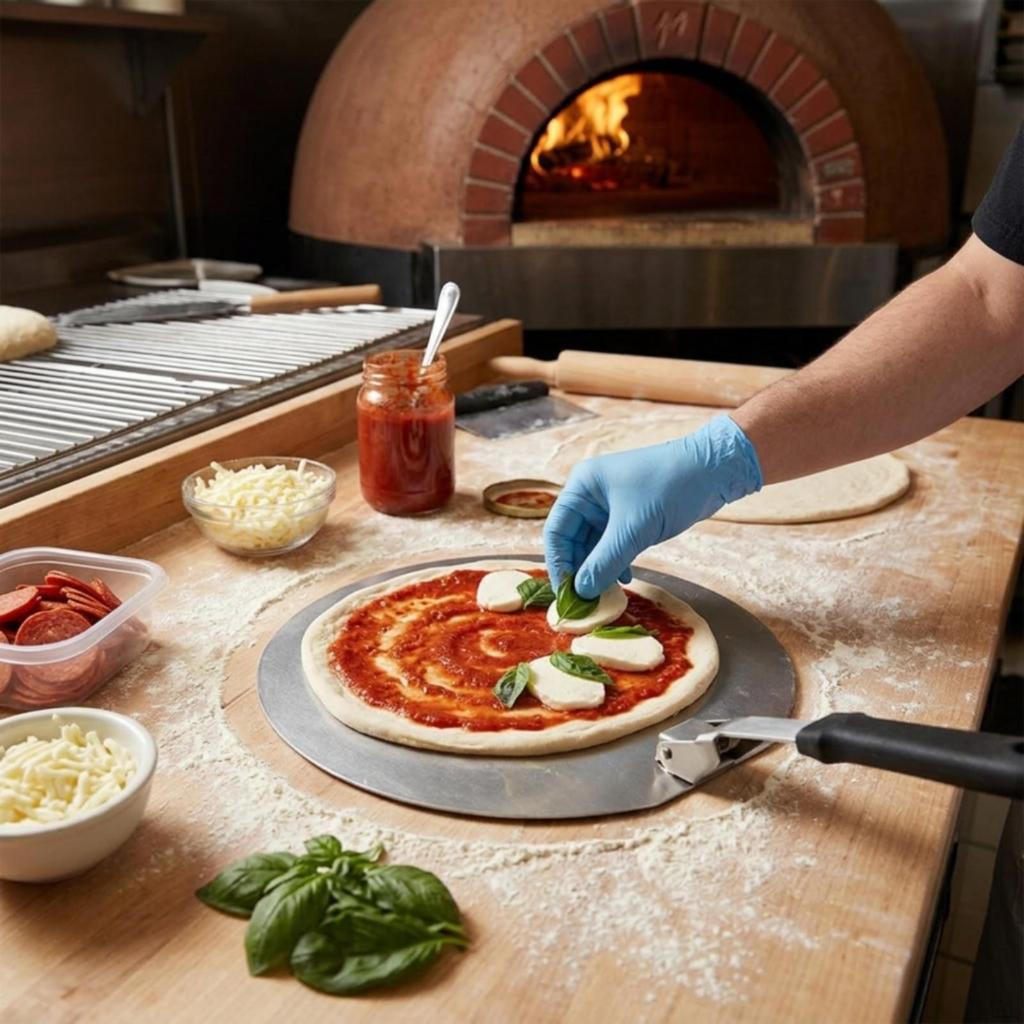 Pizza Peel Stainless Steel with Handle Round Oven Tool for Home Cooks 10 Inch
