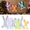 Silikon Kaninformar DIY Harts Hantverk för Påsk Hängande Prydnader