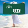 NY Jets Print Beach Towel, Large Soft Quick Dry Towel for Beach Camping Swimming