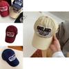 Trendy Vintage Style Baseball Cap For Women Burgundy Wide Brim Cotton Hat