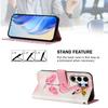 For Samsung Galaxy S25 Ultra Case Pattern Printing Wallet Phone Cover with Strap
