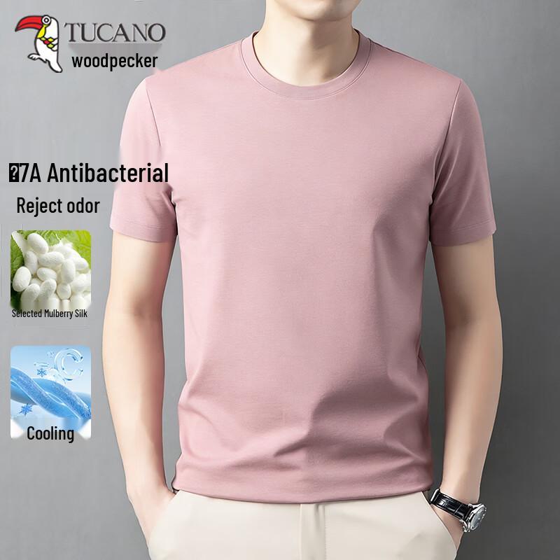 TUCANO Men s Mulberry Silk Blend Short Sleeve T-Shirt 180