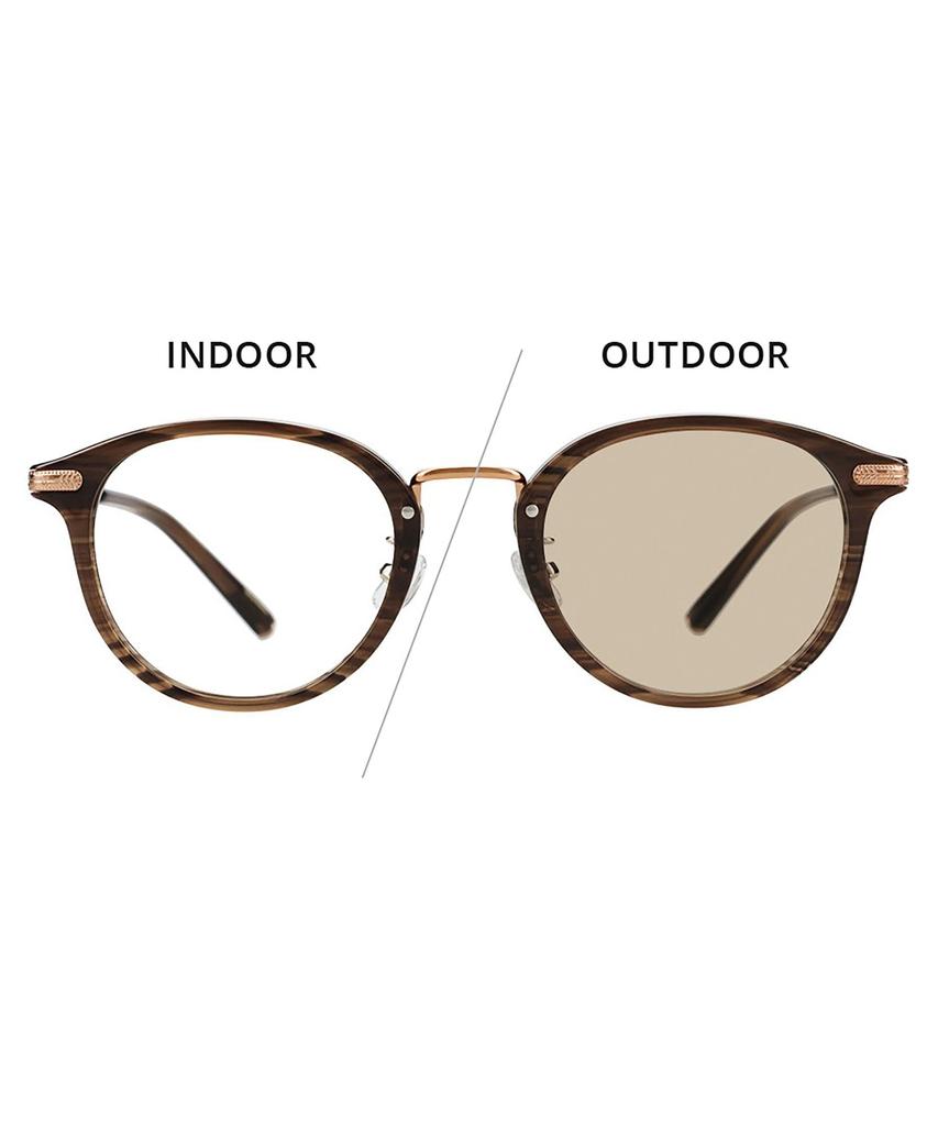 Óculos de sol fotocromáticos Cor da lente muda UNITED ARROWS United Arrows Metal Dourado Unissex Proteção UV Proteção UV Elegante Unissex [Zoff]