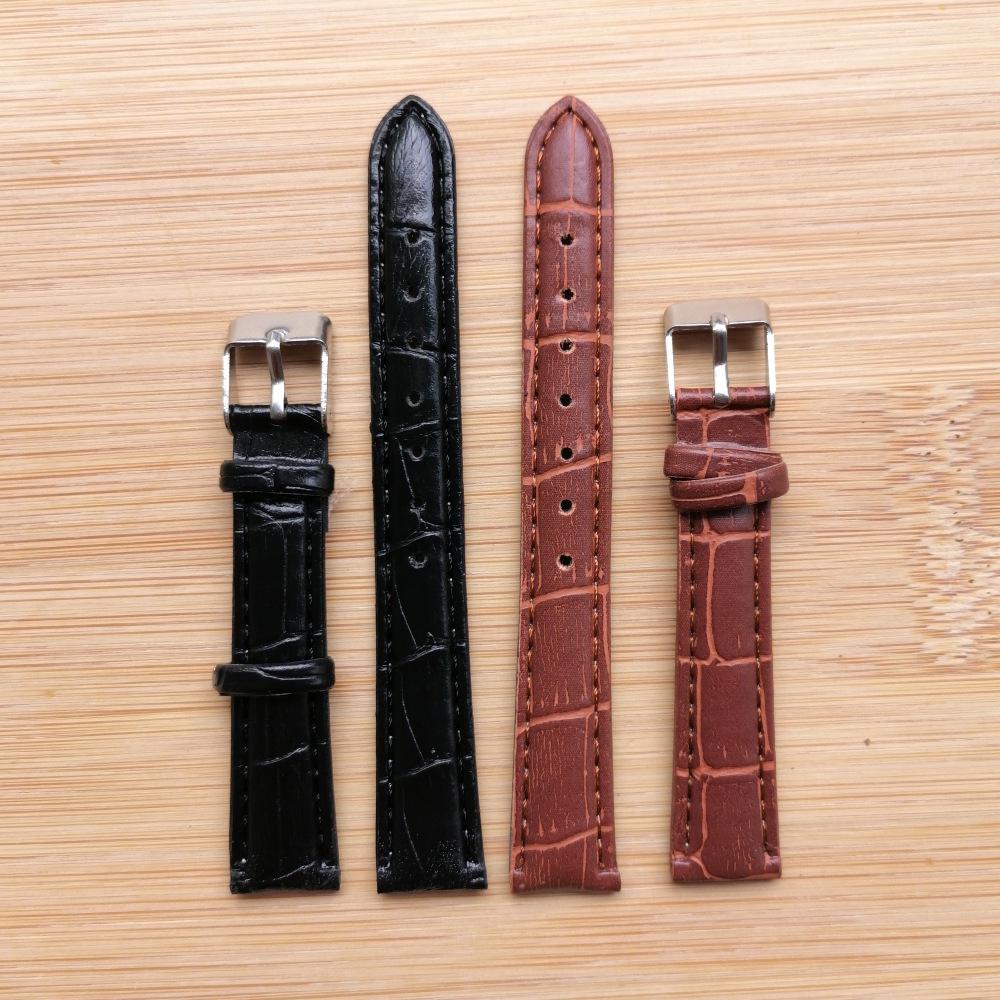Lychee Grain Faux PU Leather Watch Strap 14-24mm Wristband