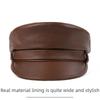 Unisex Kapitänsmütze aus echtem Leder: Deutsche Baskenmütze für Harley-Retro-Punk-Motorräder.