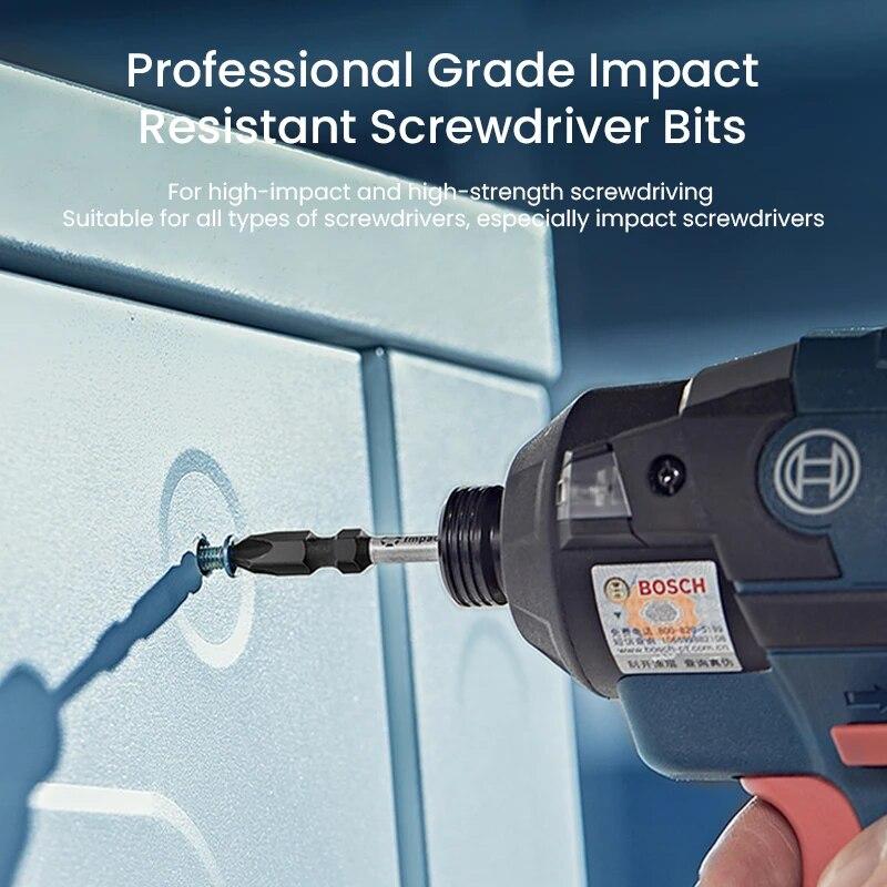 Bosch Profesionální rázové bity Tvrdé rázové šroubovací bity S2 Sada ocelových šroubovacích bitů pro elektrické nářadí Bosch GDR GDX
