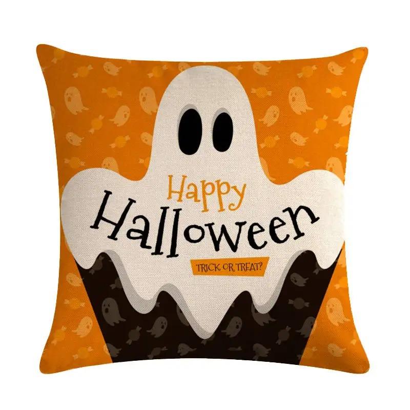 

Декоративная наволочка с рисунком тыквы, кошки, ведьмы, подходит для украшения дома, гостиной, дивана, комнаты 40x40cm