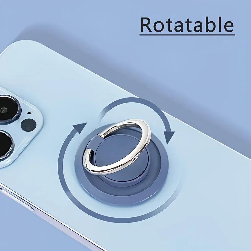 2PCS Mobile Phone Finger Ring Holder, for Car Magnetic Mount Rotatable Phone Back Sticker Holder for IPhone Samsung Xiaomi