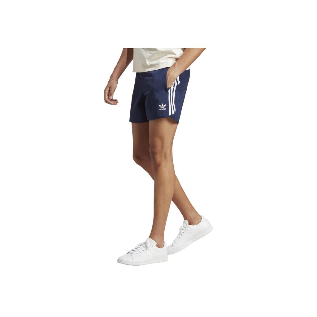 Adidas Originals Trefoil Logo Embroidered Casual Shorts Men Bottoms Navy IB9952