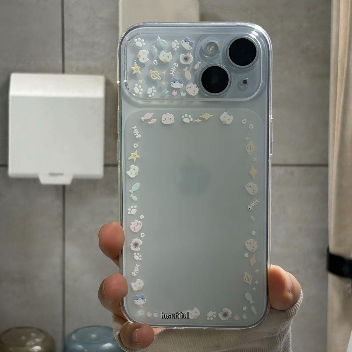 

Ins Style Small Catfish Window Decor for 17ProMax/16/15Pro Cartoon 14/13 - Soft iPhone 13 Pro