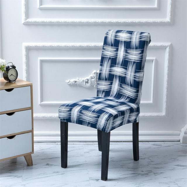 Geometry Chair Cover Dining Elastic Chair Covers Spandex Stretch Office Use Restaurant Weddings Banquet Hotel Seating Seat Covering 1pc