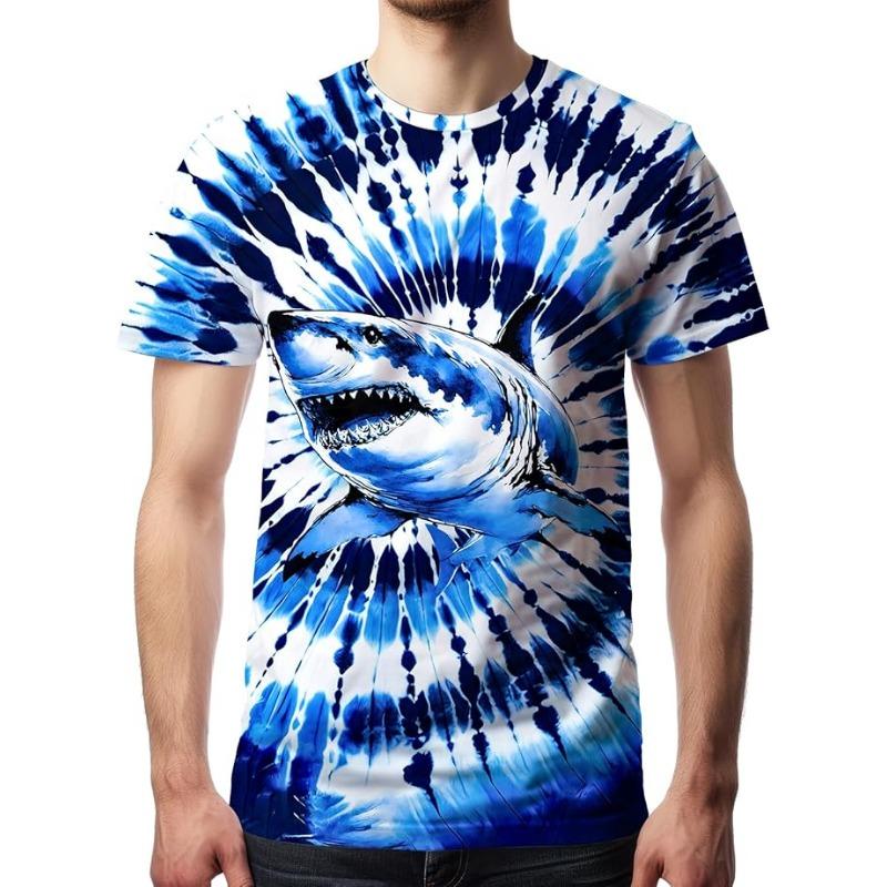 

Мужская летняя 3D футболка Модная и повседневная свободная футболка с принтом тай-дай и круглым вырезом, с короткими рукавами 6XL