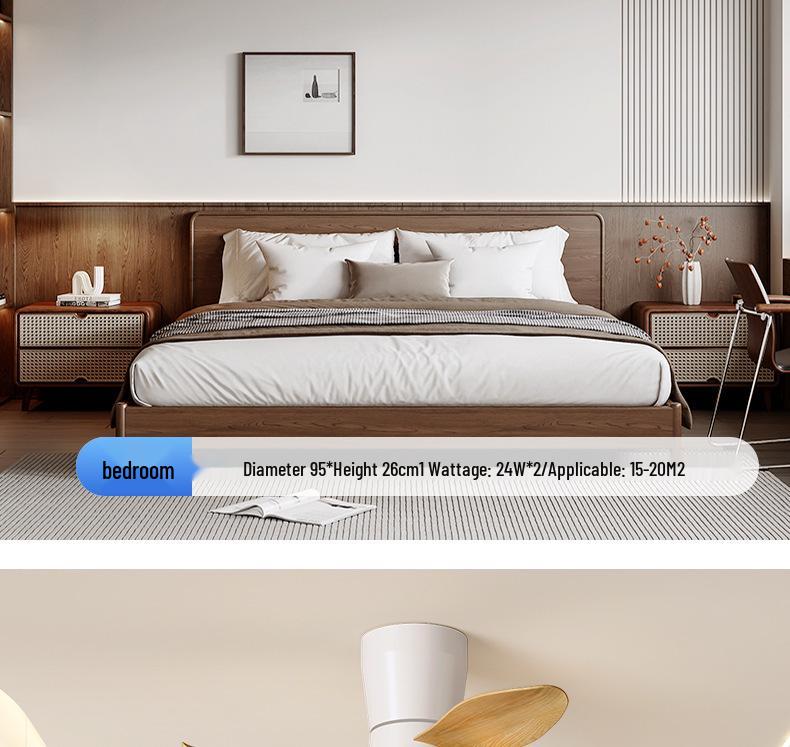 2025 Silent Nordic Ceiling Fan Light for Small Apartments & Bedrooms