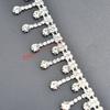Beautiful Long Tassels Crystal Silver Diamond Chain Wedding Dress Necklace Garment Diy Decoration Sewing Costume Applique Trims
