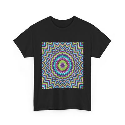 Psychedelic Kaleidoscope Tee Optical Illusion Starburst, Cool Spinning T-shirt