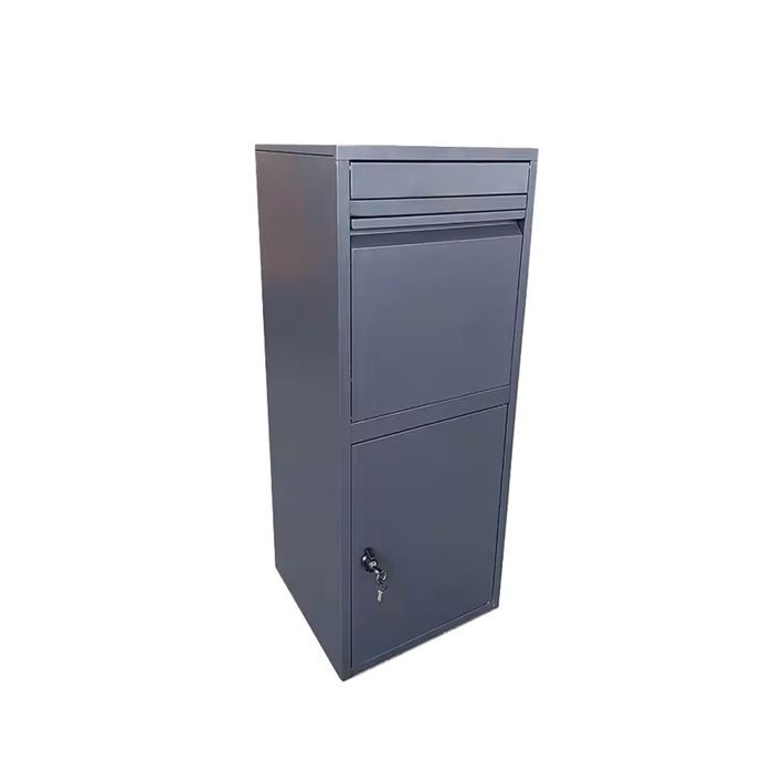 Boîte à colis avec boîte aux lettres - Divit PB3 - Noire - Verrou antivol & porte verrouillable - Accepte colis 38×21×28 cm