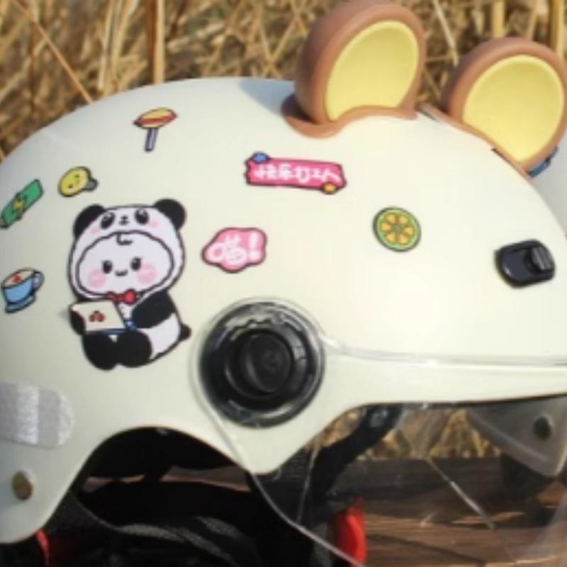 

Children s electric vehicle parent-child riding hard hat Adjustable light drop-resistant half helmet for young children