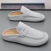 Men's Fashionable Soft Sole Slip In Half Slipper, Spring and Summer Fashionable Sole, Casual Sports Shoes, Suede Leather Surface
