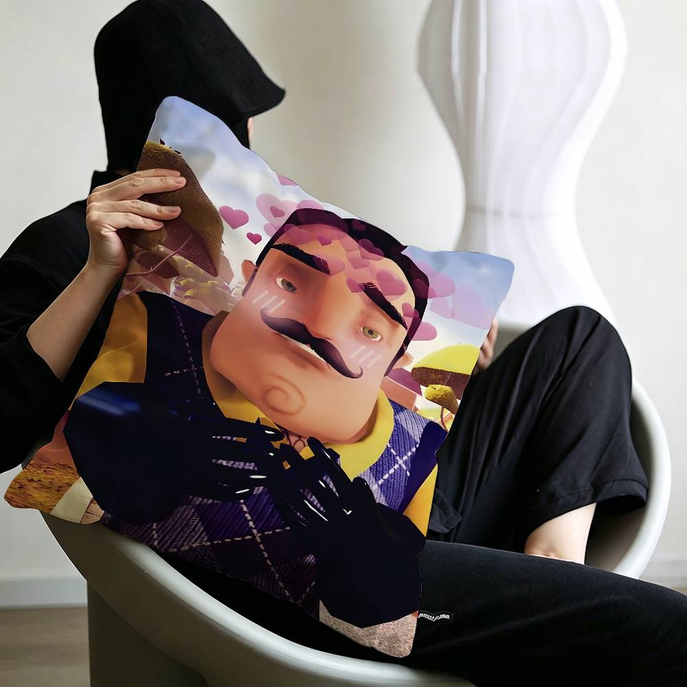 Game Hello NNeighbor  Cushion Cover Car Throw Pillow Case For Sofa Car Christmas Gift xcm xcm