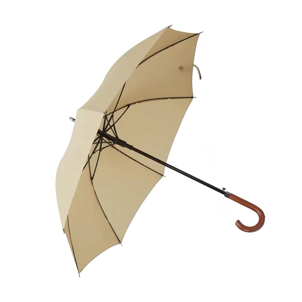 Langer Schirm Langer Holzgriff Winddicht Retro-Stil Wasserabweisend Hohe Dichte Großer Schirm